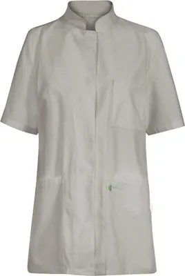 Produktbild von Greiff CARE Damen Kasack Kurzarm Stehkragen Regular-Fit Hellgrau 4XL