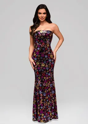 Produktbild von Ombre Elegantes Paillettenkleid mit Blumenmuster S