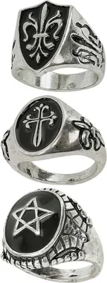 Produktbild von Ring 3er Set Gothic