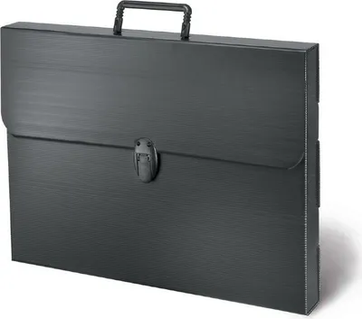 Image de Mapac dossier de rangement Polylite A4 noir - dossier hydrofuge avec poignée