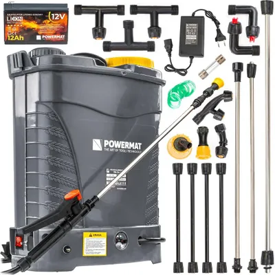 Obrázek produktu pro POWERMAT Aku zádový postřikovač 16 l, 12 V, 12 Ah - PM-OA-16T