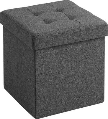 Produktbild von Fußhocker - klappbar - ohne Beine - Stoff - 38 cm - dunkelgrau