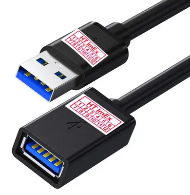Produktbild von 1m Kurzes USB 3.0 Verlängerungskabel Adapter 5Gbps Typ A Stecker auf Buchse
