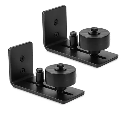 Produktbild von Jiubiaz Schiebetürsystem Schiebetürbeschlag Set Schiebetür Holzschiebetür—Floor guide—11.5cm（2Stück）