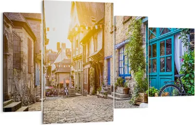 Produktbild von Bild auf Leinwand - Leinwandbild - stadt straße katze - 120x70cm - Wand Bild - Wanddeko - Leinwanddruck - Bilder - Kunstdruck - Wanddekoration - Leinwand bilder - Wandkunst - DL120x70-3711