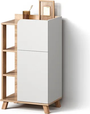 Image de Meuble salle de bain Livinity Marano Sonoma/blanc 50x90cm avec porte et tiroir, Model 52854