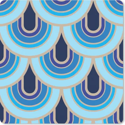 Produktbild von MuchoWow® Mauspad Mousepad Retro - Muster - Jugendstil 20x20 cm - Mousepads - Maus Mat - Pad - Mausunterlage - Desk Mat - Bureauartikeln