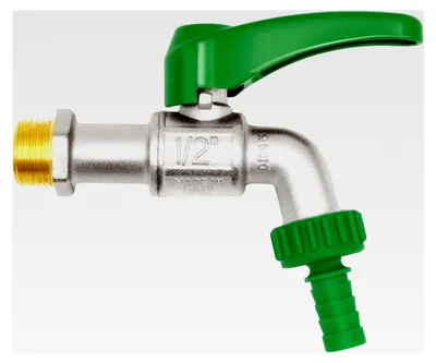 Produktbild von Frostsicherer Kugelauslaufhahn, 1/2", Messing, mit drehbarer Schlauchverschraubung
