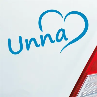 Produktbild von Auto Aufkleber Unna Herz Stadt City Liebe Love Heimat 15x8 cm Hellblau Sticker Heckscheibenaufkleber