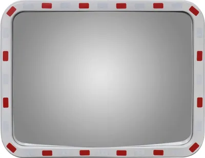 Produktbild von vidaXL Dopravní zrcadlo konvexní čtvercové 40×80 cm s odrazkami
