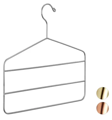 Metall-Kleiderbügel für Hosen, Röcke, Schals – 3 Latten, silber