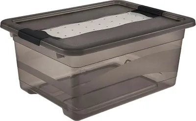 Produktbild von keeeper Aufbewahrungsbox "cornelia" 12 Liter crystal-grey transparent