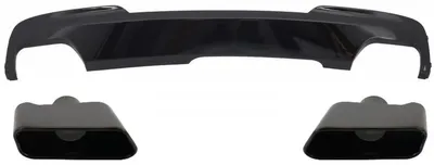 Imagen del producto de Distribuidor de aire para BMW F10 F11 Serie 5, modelos 2011-2017, con puntas de escape deportivas con diseño M-Tech, estilo 550i.