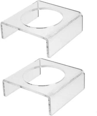Produktbild von 2 Stück Acryl-Fußball-Display-Ständer, Fußball-Basketball-Volleyball-Display-Ständer Klammer, Fußball-Klammer transparent Basis