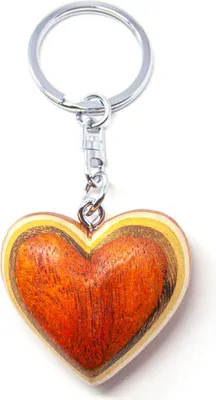 Immagine prodotto di Ciondolo portachiavi in legno - cuore