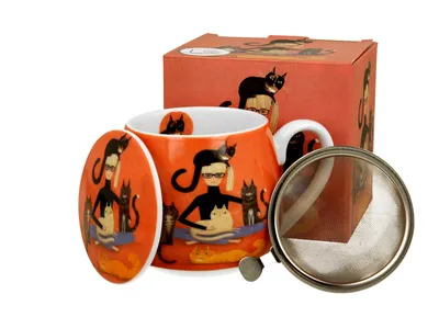 Zdjęcie produktu dla Kubek z zaparzaczem i pokrywką Cat World Cindy and Cats 430ml