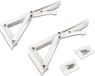 Produktbild von 1 Paar Klappkonsole 269 x 16 x 113,5 mm Stahl weiß beschichtet Tragkraft 55 kg