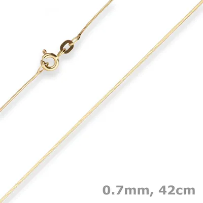 0-7mm-Schlangenkette-diamantiert-aus-585-Gelbgold-42cm