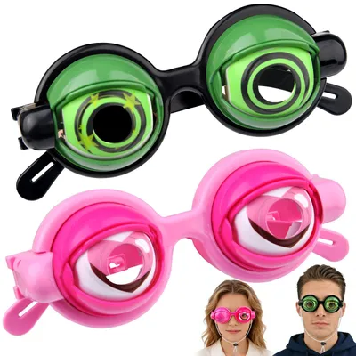 Blinkende Googly-Eyes-Brille für Kinder & Erwachsene, 2 Stück