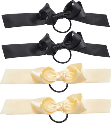 Produktbild von ny Schleife Haarschleifen Scrunchies mit Schleife Pferdeschwanz,(mix style4)