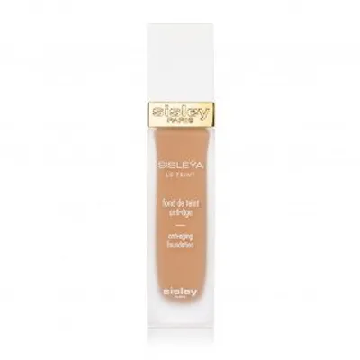 A product shot of a foundation bottle against a white background.