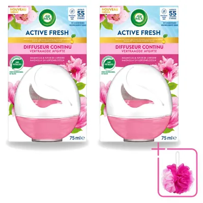 Immagine prodotto di 2 diffusori di fragranza Air Wick Deco Sphere, profumo Magnolia e fiori di ciliegio – 75 ml - confezione risparmio - 2 pezzi