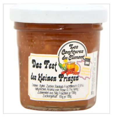 Produktbild von Les Confitures du Climont Le régal du Petit Prince: Apfel-Rose Fruchtaufstrich 50g