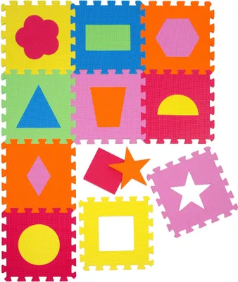 Image de Tapis puzzle Figures géométriques Tapis de jeu Mousse Puzzle Tapis pour enfants
