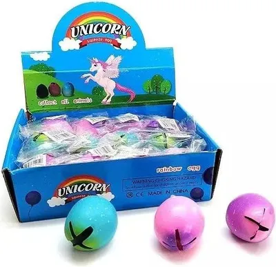 Zdjęcie produktu dla Gniotek jajo z jednorożcem (12szt)