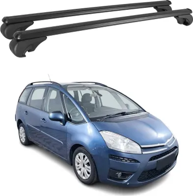 Produktbild von Dachträger Grundtäger für Citroen C4 Picasso 2006-2013 75kg Alu Schwarz 2 tlg