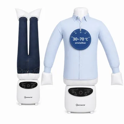 Obrázok produktu pre Sommertal Gentleman žehliaca figurína - žehlička na košele a žehliaci stroj na košele, blúzky, tričká, nohavice - automatický žehliaci stroj s funkciami žehlenia a sušenia 2 v 1 - účinná pomôcka pri žehlení