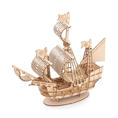 Produktbild von Puzzleschiff im Büttner Jutesack - 3D Puzzle