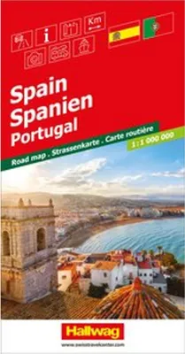 Immagine prodotto di Carta stradale Hallwag Spagna, Portogallo 1:1 milioni