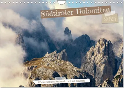 Produktbild von Südtiroler Dolomiten (Wandkalender 2025 DIN A4 quer), CALVENDO Monatskalender