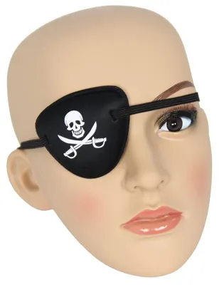 Produktbild von Piraten-Augenklappe mit Totenkopfmotiv