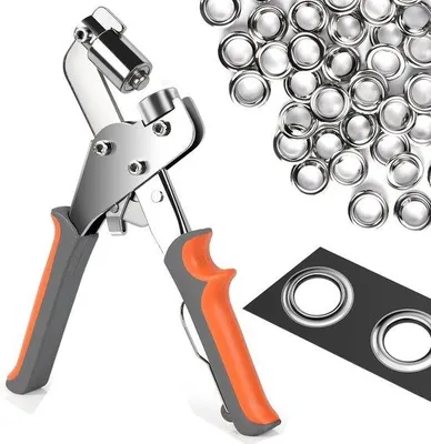 Obrázek produktu pro Profesionální sada děrovaček Bibykivn - 300 oček Ø 10 mm - Magnetická děrovačka z uhlíkové oceli - Pro plachty a tkaniny Děrovačka na očka
