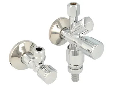 Produktbild von Doppelpack SCHELL COMFORT Eckventil plus Kombieckventil 1/2 Zoll mit Rohrbelüfter