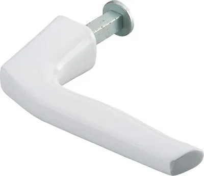 Image de Béquille pour porte, carré 7mm, avec arrêt, blanc - THIRARD