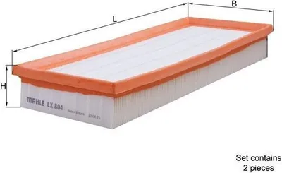 Produktbild von Luftfilter KNECHT LX 804/S für VW Golf VII Schrägheck (5G1, BQ1, BE1, BE2) Filtereinsatz
