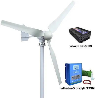Imagen del producto de Generador de energía eólica de 4000W, 12V, sistema autónomo. Turbina eólica horizontal de bajo ruido