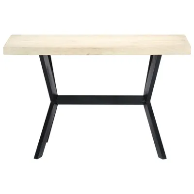 Immagine prodotto di vidaXL Tavolo da pranzo bianco 120x60x75 cm in legno massiccio di mango