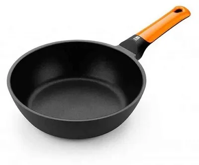 Immagine prodotto di BRA Efficient Orange A281124, Pentola rotonda, universale, nera, Teflon Platinum Plus, alluminio fuso, Vetroceramica, gas, alogeno, induzione, piano di cottura sigillato