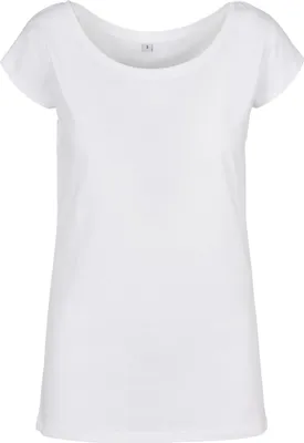 Produktbild von Build Your Brand Basic BB013 | LadiesŽ Wide Neck Tee Rundhalsausschnitt - Farbe: White - Größe: S