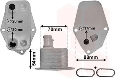 Produktbild von VAN WEZEL 06003557 Ölkühler Motoröl für BMW 3 Limousine (E46) 5 Limousine (E39) 3 Touring (E46) 5 Touring (E39)