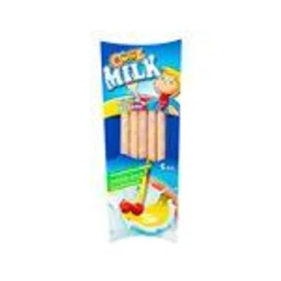 Zdjęcie produktu dla Słomka do picia Cool Milk z granulatem i owocowym bananem wiśniowym 5 sztuk 30g