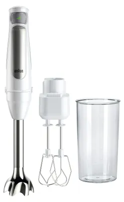 Produktbild von Braun MultiQuick 7 MQ7005B WH, Kochmixer, 1,2 m, 1000 W, Edelstahl, Weiß