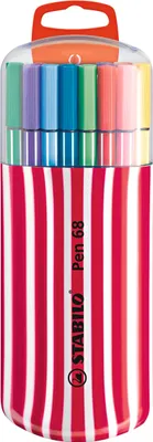 Obrázok produktu pre STABILO Prémiové plniace pero - Pen 68 - 20 Zebrui v bobuľovej farbe - 20 rôznych farieb