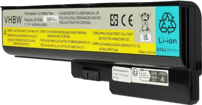 Produktbild von vhbw Akku kompatibel mit Lenovo 3000 G430LE, G430L, G430A, B460, G450, G430M, G430 4153, G430 4152, G430, B550 Notebook (4400 mAh, 11,1 V, Li-Ion)