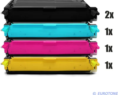 Produktbild von 5x Eurotone Toner Alternative für Lexmark 0X560H2KG Black Schwarz / 0X560H2CG Blau Cyan / 0X560H2MG Rot Magenta / 0X560H2YG Gelb Yellow