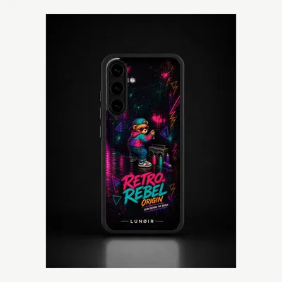 Immagine prodotto di Custodia per Samsung S25, cover protettiva con motivo "Retro Rebel" – LUNØIR ©
